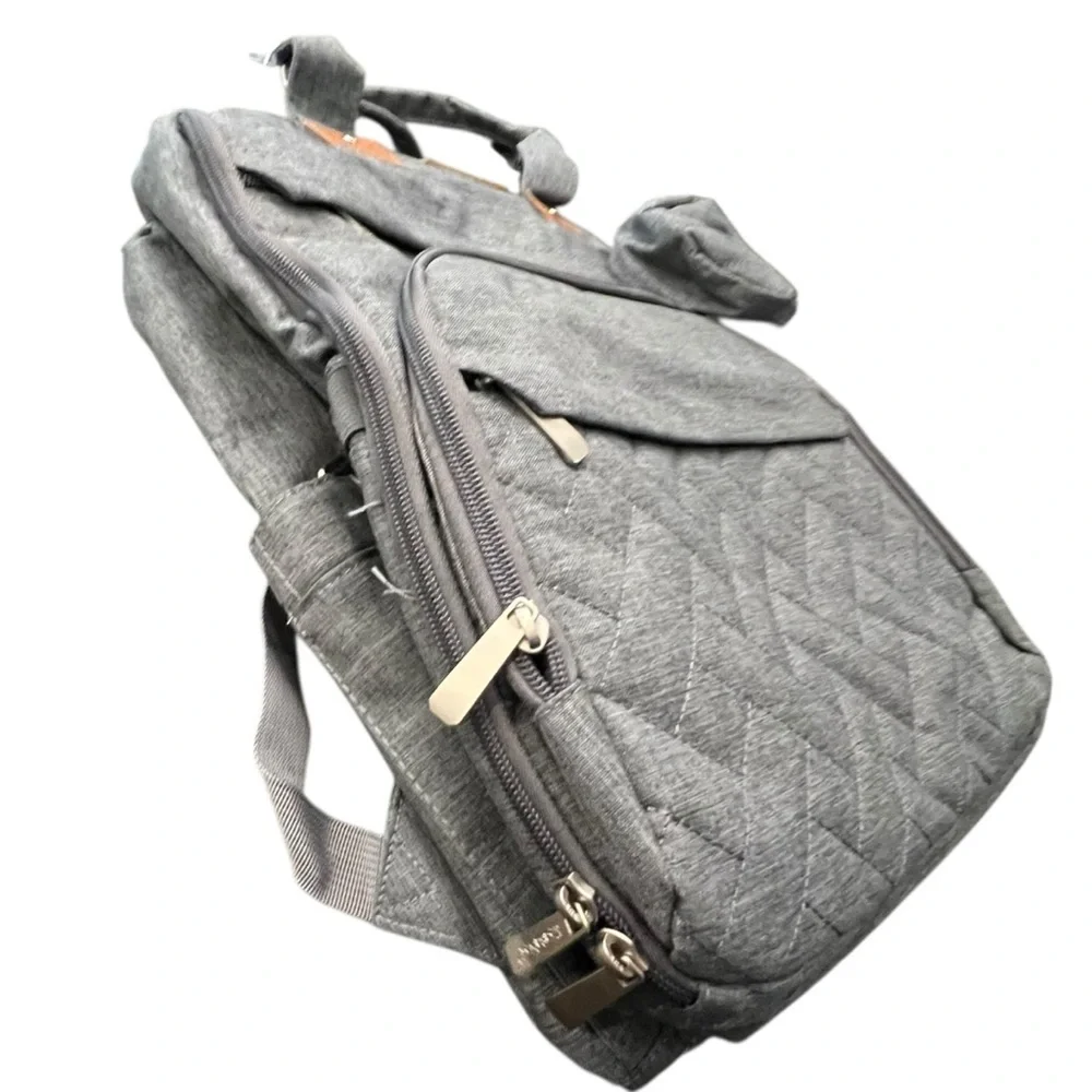 Keababies‎ Gray Quilted ROVE Diaper Backpack Baby Bag NEW 18 Pockets Change Mat
